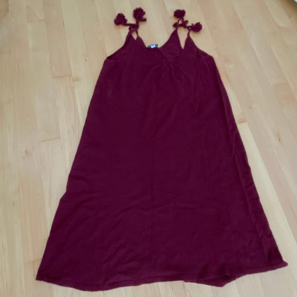 MUSKHANE BURGUNDY CASHMERE DRESS/NIGHTGOWN